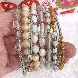 Beaded Wire Wrap Boho Tribal Ethnic Bracelet NWT